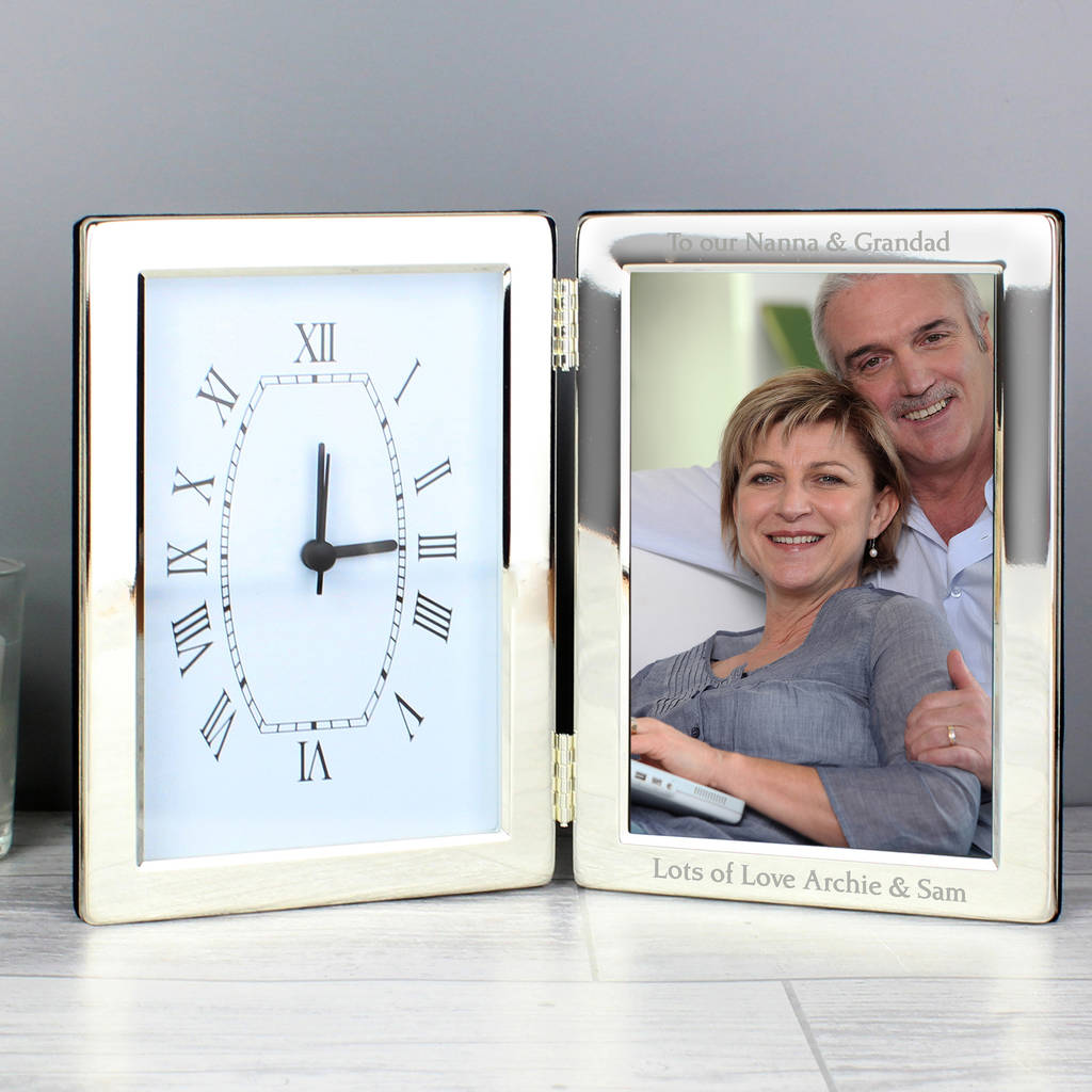 personalised clock and frame gift by sassy bloom as seen on tv