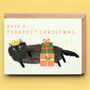 Purrfect Cat Christmas Card, thumbnail 1 of 2