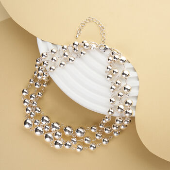 Statement Bead Layered Bubble Necklace, 2 of 6
