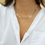 18ct Gold Plated Chunky Flat Snake Chain Necklace, thumbnail 1 of 5