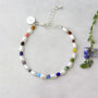 Personalised Freshwater Pearl Rainbow Bead Bracelet, thumbnail 3 of 8