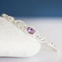 Hinged Sterling Silver Celtic Amethyst Bangle, thumbnail 1 of 7