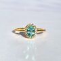 Natural Emerald Ring In Silver And Gold Vermeil Plated, thumbnail 4 of 12