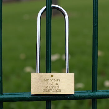 Personalised Heart Motif Any Message Padlock Gift, 3 of 4