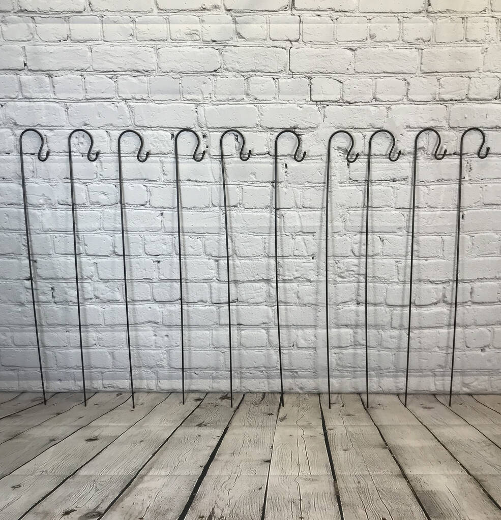 Pack Of 10 Shepherds Crook Garden Border Hooks By Garden Selections