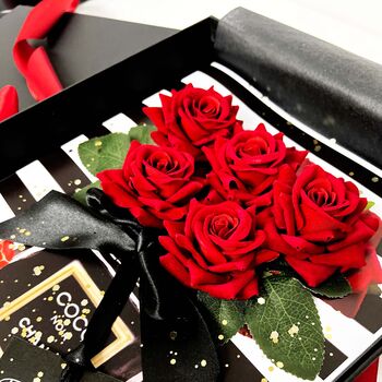 Panache Everlasting Red Rose Bouquet Valentines Card, 3 of 7