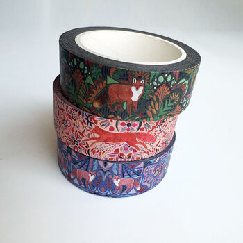 Fox Washi Tape Set Of Three, 2 of 6
