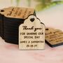Personalised Thank You Engraved Wedding Favor Tag Heart, thumbnail 3 of 5