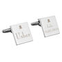 Personalised Decorative Wedding Usher Square Cufflinks, thumbnail 2 of 3