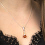 Sterling Silver Amber Font Necklace, thumbnail 2 of 4