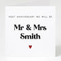 Next Anniversary Will Be Mr And Mrs Card, thumbnail 3 of 4