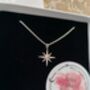 Handmade Sterling Silver North Star Birthstone Christmas Necklace: January Birthstone, thumbnail 2 of 12