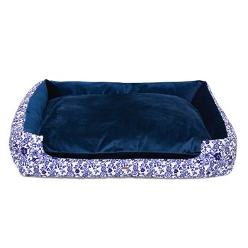 The Richmond Blue And White Floral Pet Bed, 6 of 11