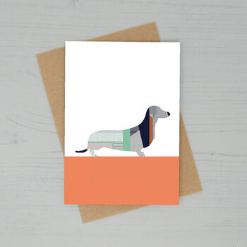 Dachshund Sausage Dog Greetings Card, 2 of 3