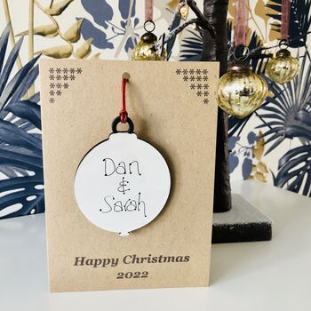 1st Christmas New Home 2024 Bauble Card, 3 of 3