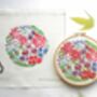Cyclamen Flowers Embroidery Kit, thumbnail 3 of 10