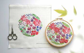 Cyclamen Flowers Embroidery Kit, 3 of 10