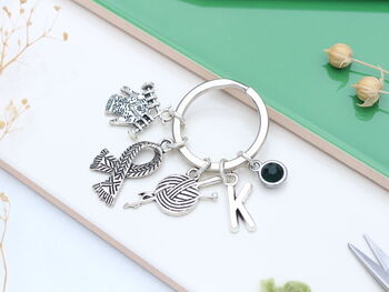 Personalised Knitting Keyring, 6 of 9