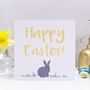 'Happy Easter' Bunny Easter Card, thumbnail 1 of 3