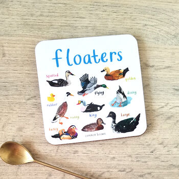 Pair Of 'Floaters' And 'Honkers' Bird Coasters, 6 of 8