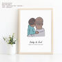 Personalised Daddy And Me Print, thumbnail 3 of 5