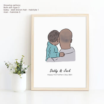 Personalised Daddy And Me Print, 3 of 5