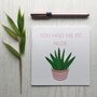 You Had Me At Aloe Greeting Card, thumbnail 1 of 2