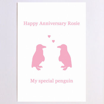 Personalised Penguins Anniversary Card, 6 of 8