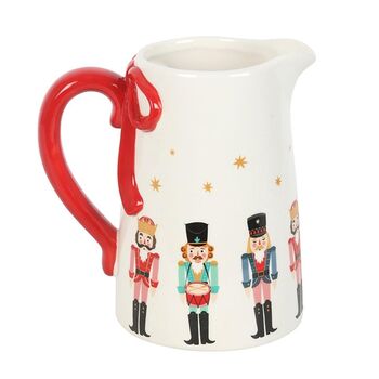 Nutcracker Ceramic Flower Jug With Bow, 2 of 2