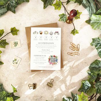 Tropical Folded Wedding Invitation Suite, 5 of 9