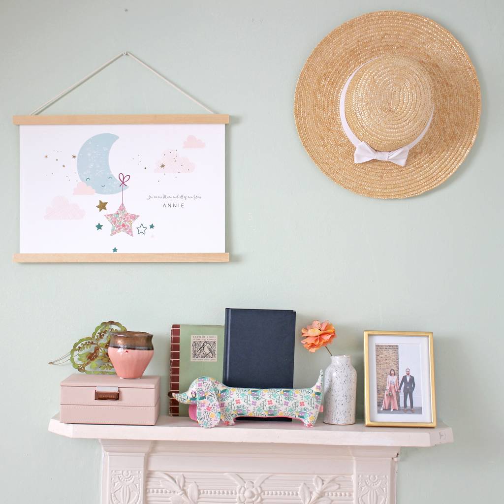 Liberty Moon And Stars Nursery Print By The Charming Press