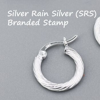 Mini Chunky Braided Hoop Earrings In Sterling Silver, 4 of 10
