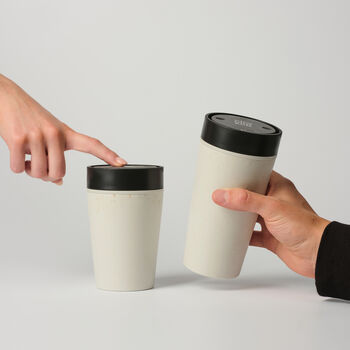 Circular And Co Coffee Cup Made From Paper Cups 12oz Chalk And Black, 5 of 8