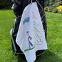 Personalised Golf Towel With Child's Drawing, thumbnail 5 of 8