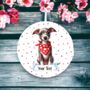 Personalised Cute Whippet Wearing A Red Bandana, thumbnail 2 of 2