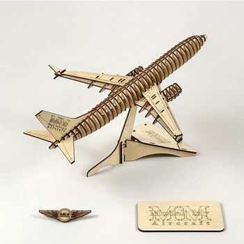 Boeing 737 Max Eight Model Plane Personalised Wooden Kit, 5 of 11