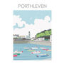 Porthleven Cornwall Harbour Art Print, thumbnail 2 of 2