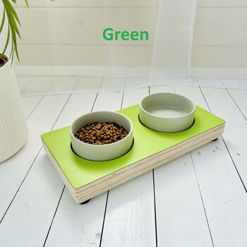 Dog / Cat Wooden Feeding Station With Ceramic Bowls, 4 of 12