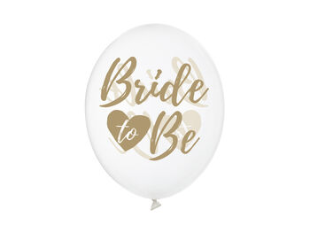 Six Gold 'Bride To Be' Balloons, 2 of 2