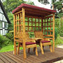 Henley Garden Two Seat Arbour Arch Seat With Side Table, thumbnail 3 of 10