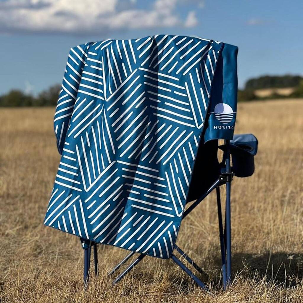 Recycled Blue Quick Dry Travel Towel Beach Camping Yoga, 1 of 12