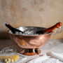 Solid Copper Champagne Bowl – Hammered Surface, Silver Colored, thumbnail 2 of 12