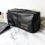 Personalised Luxury Black Leatherette Wash Bag, thumbnail 3 of 6