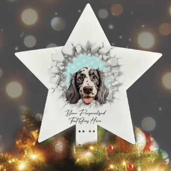 Personalised Christmas English Setter Break Through, 9 of 10