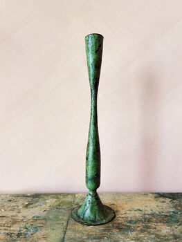 Verdigris Candle Holder, Shelley, 6 of 8