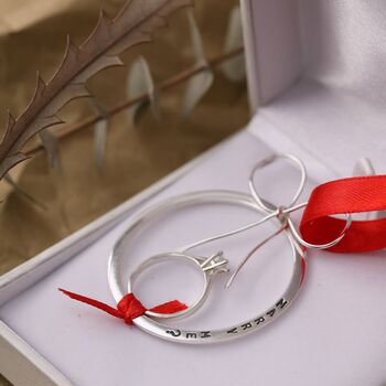 Christmas Proposal Bauble Decoration. Sterling Silver, 2 of 9