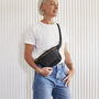 Personalised Luxury Leather Sling Bum Bag With Optional Hot Stamped Initials Or Name, thumbnail 8 of 12