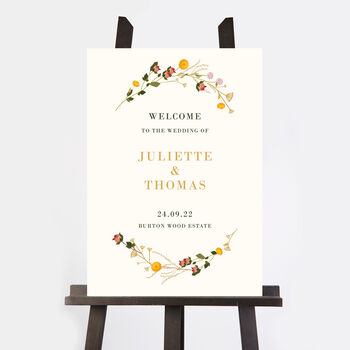 Wildflowers Wedding Welcome Sign, 2 of 3