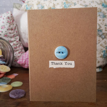 'Thank You' Porcelain Button Card, 2 of 3