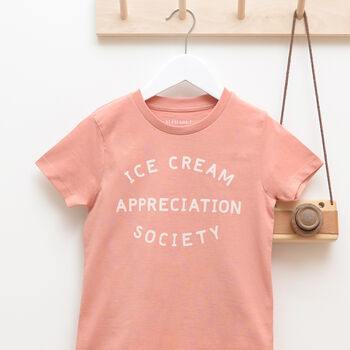 'Ice Cream Appreciation Society' Kid's Peach T Shirt, 5 of 7